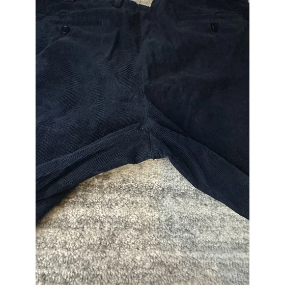 Brooks Brothers Clark Pants Mens Size 38x30 Corduroy Navy Blue Flat Front - Picture 12 of 13